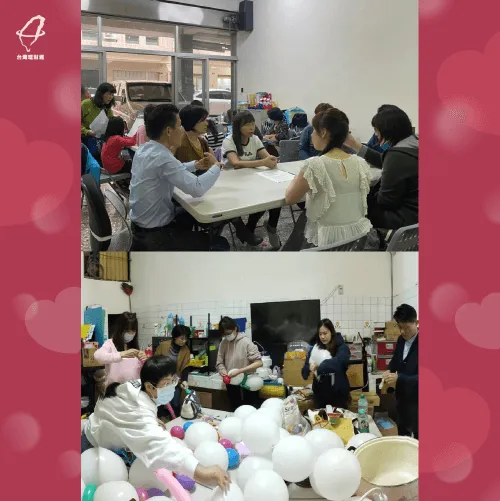 用心參與聖誕節的佈置活動,準備讓會堂充滿聖誕氛圍 與大家籌備聖誕節布置活動-關懷計畫