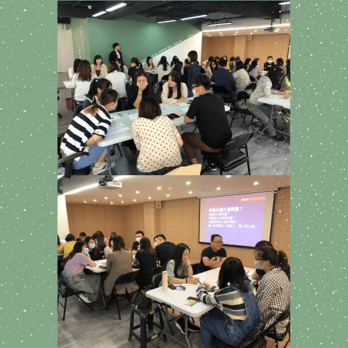 小組各別積極討論課程內容,分享內心感受 夢想dna工作坊課程內容-夢想dna