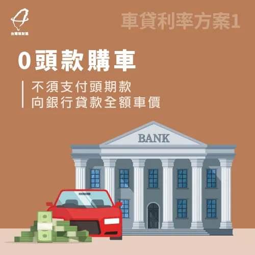 新車與中古車若要全額貸款,核貸利率也會有所調整喔! 0頭款購車方案-汽車貸款算法