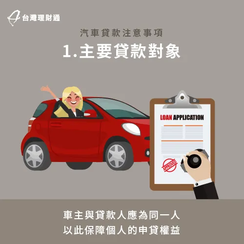 車主與貸款人應為同一人-車主跟貸款人不同
