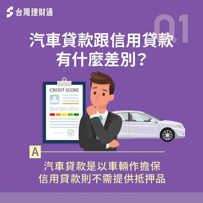 車貸跟信貸的差別-汽車貸款 信用貸款