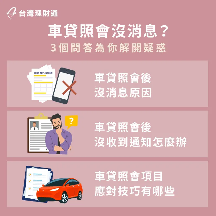車貸照會3問答-車貸照會沒消息