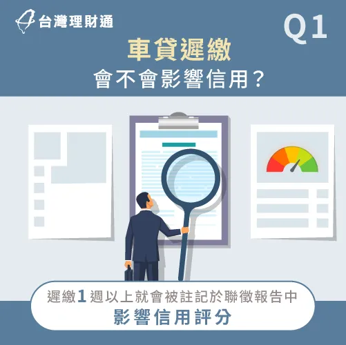 一旦車貸遲繳超過1個禮拜以上,就會造成信用瑕疵 車貸遲繳會影響信用嗎-車貸遲繳影響