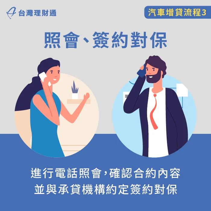 照會與對保時建議要仔細了解詳細的貸款金額、利率、年限 照會與對保-汽車增貸多久撥款