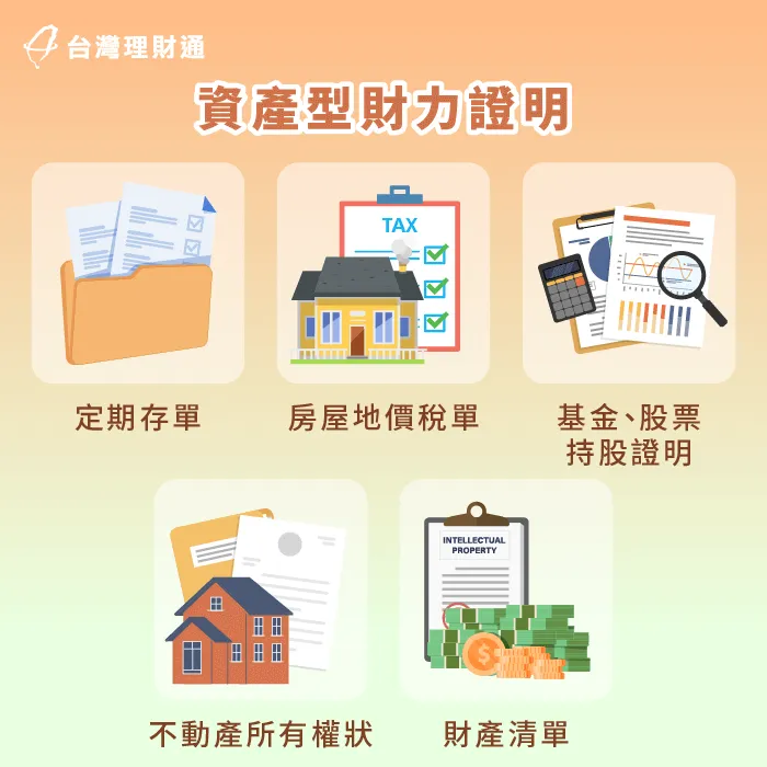 信用貸款財力證明,資產證明文件有準備有加分 資產型財力證明-信用貸款財力證明