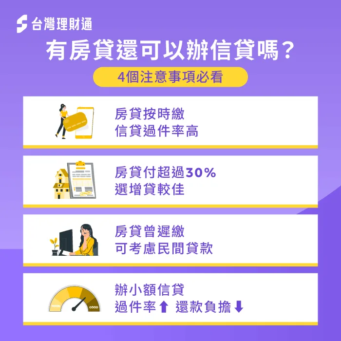 有房貸後辦信貸4個注意事項-有房貸還可以辦信貸嗎