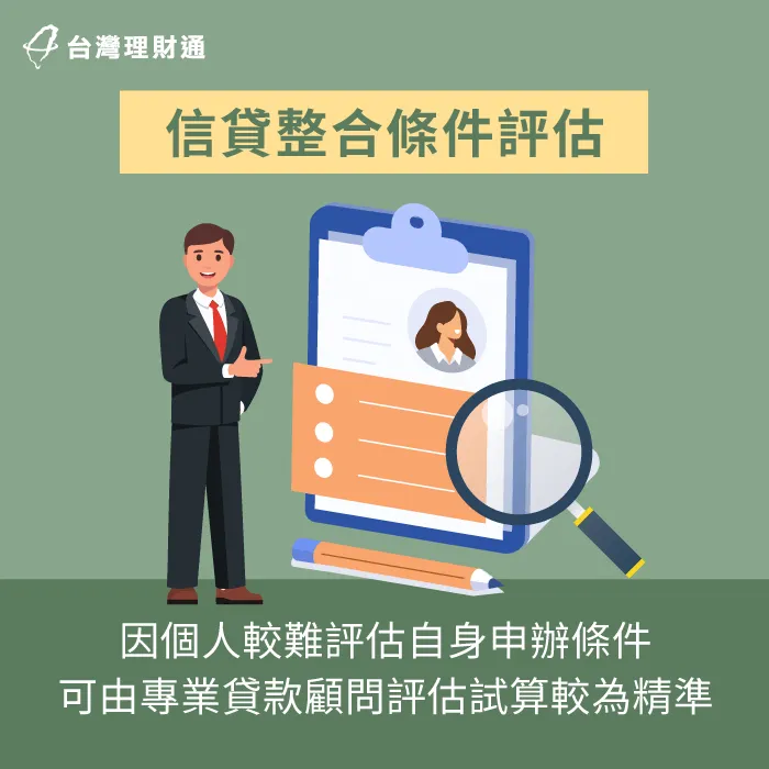 申貸人較難自行評估申辦條件-信貸整合試算