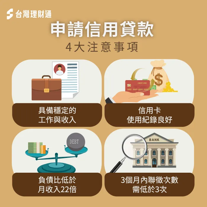 信用貸款申請條件有哪些?以下整理出4大關鍵,趕快一起來看看! 4大信貸申請條件帶你看-信貸申請條件