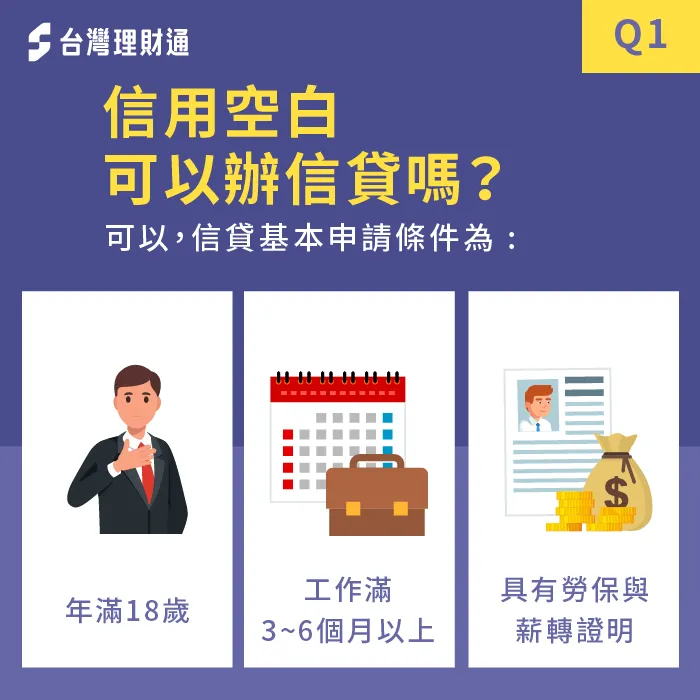 信用小白辦信貸條件-信用空白如何申請信貸