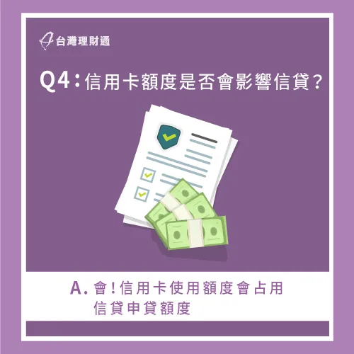 信用卡額度加上信貸申貸額度,最高上限是月收入的22倍 信用卡額度影響信貸-申請信貸一定要信用卡嗎