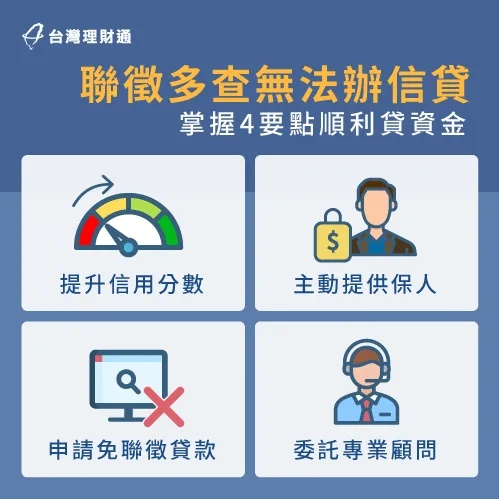 若有聯徵多查狀況,可透過4種方法順利核貸! 聯徵多查貸款解決辦法-聯徵3次還能辦信貸嗎