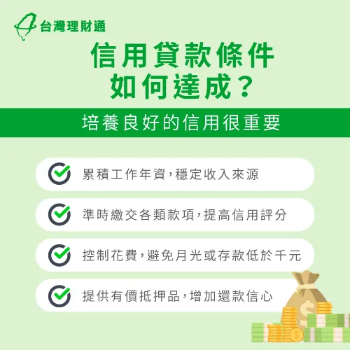 信用貸款條件如何達成?4項重點帶你看 4項信用貸款達成方法-信用貸款推薦