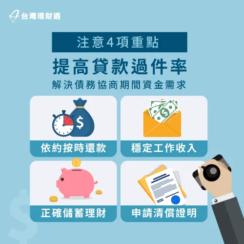 債務協商期間信用分數低,但是這4種方法可以幫助提高貸款過件率! 提高債務協商貸款過件率-債務協商還能貸款嗎