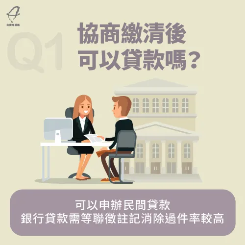 協商繳清還能貸款嗎-協商繳清可以辦理貸款嗎