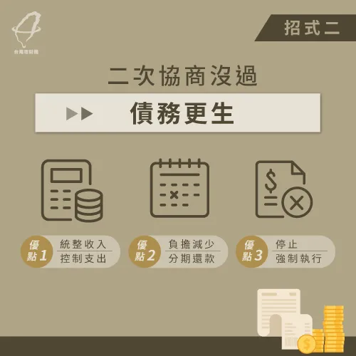 債務更生適合工作穩定的債務人 債務更生-債務協商失敗