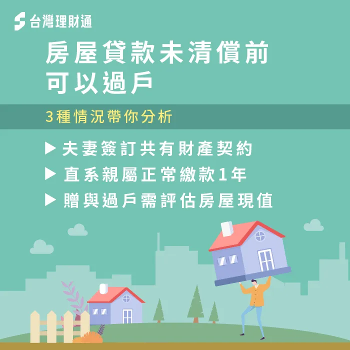 房屋貸款過戶-房屋貸款過戶3種狀況