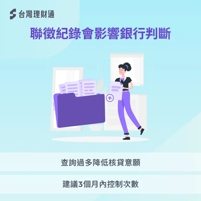 聯徵查詢紀錄影響房貸申請,避免查詢過多降低銀行核貸意願 聯徵紀錄-房貸同時送兩家銀行