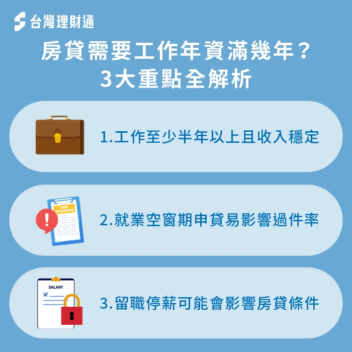 3個審核重點告訴你申請房貸需要工作年資滿幾年-房貸 工作證明