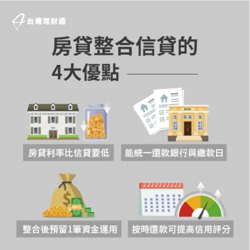 房貸信貸整合的4大優點-房貸整合信貸
