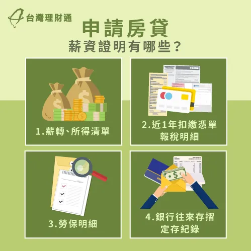 4項申請房貸薪資證明-房貸薪資證明有哪些