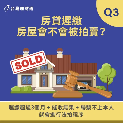 一旦房貸遲繳超過3個月且聯繫不上申貸人,銀行就可能會啟動法拍程序 房貸遲繳可能會使房屋被拍賣-房貸遲繳會怎樣