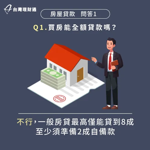 房貸最高只能貸到8成,一般所謂的房貸全額貸款,通常都是用其他貸款來補足 買房能全額貸款嗎-房貸可以全額貸款嗎