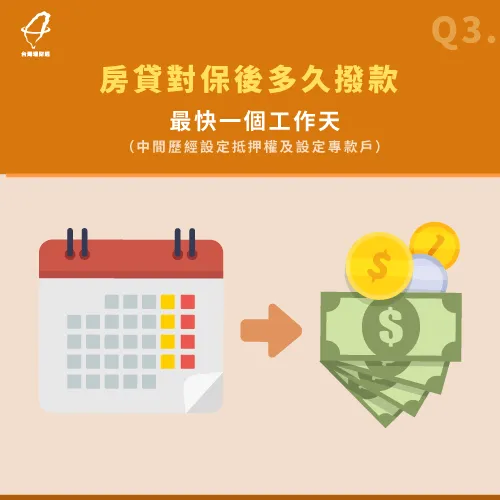 完成房貸對保後,至少需要1個工作天以上才會收到款項 房貸對保後撥款時間-房貸對保要多久