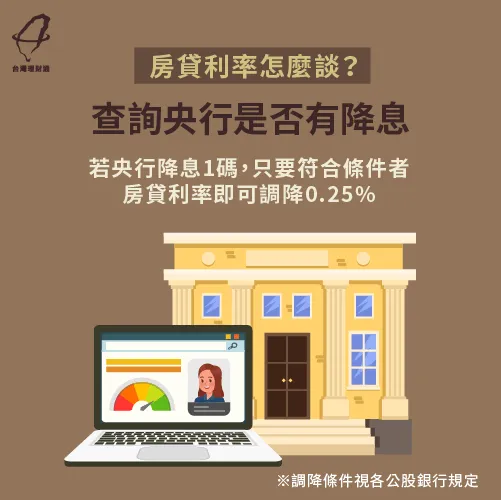央行降息會影響房貸利率,與銀行商談前記得事先了解喔! 了解央行是否有降息-如何跟銀行談房貸利率