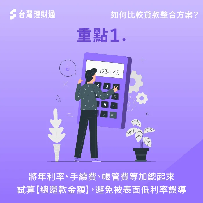從利率與總費用著手-如何比較貸款整合方案