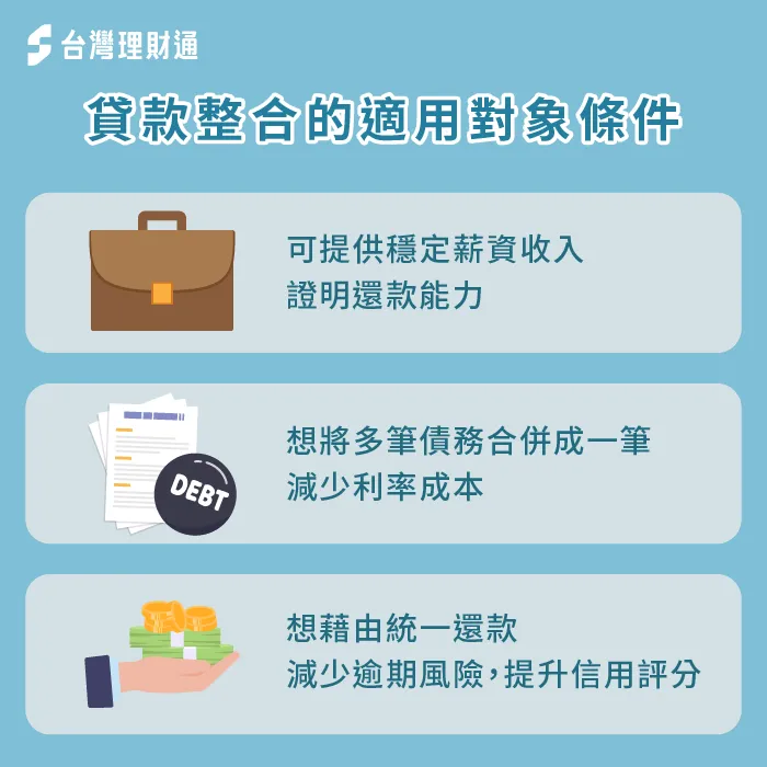貸款整合的適用對象條件-什麼人適合貸款整合