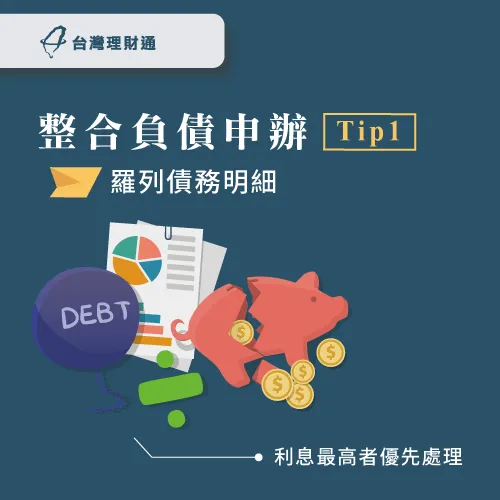 如何整合債務?第一步先列出所有的債務明細吧! 整合負債推薦-如何整合負債