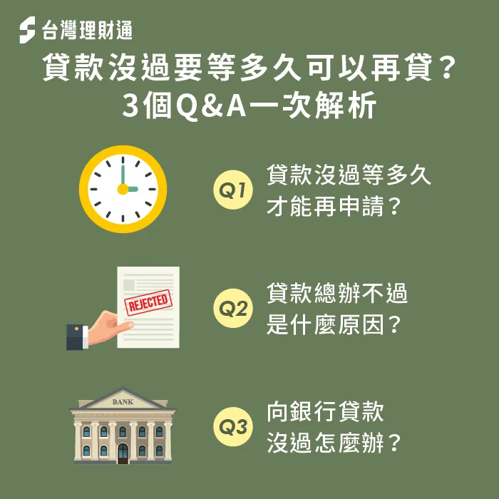 3個Q&A解答貸款沒過怎麼應對-貸款沒過怎麼辦