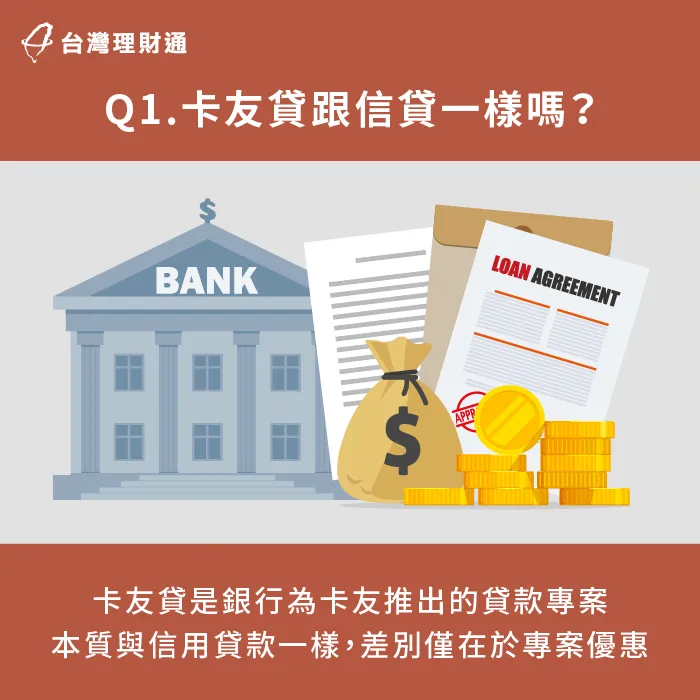 卡友貸款的本質與信用貸款相同,都是憑藉個人信用條件向銀行申貸。 卡友貸款詳細介紹-卡友貸是什麼