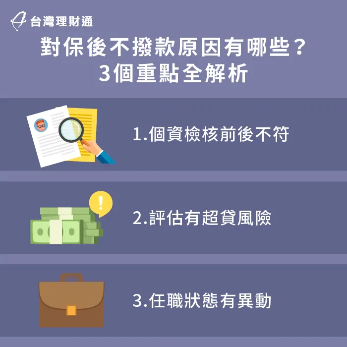 對保後不撥款的3大原因分析-對保完不撥款