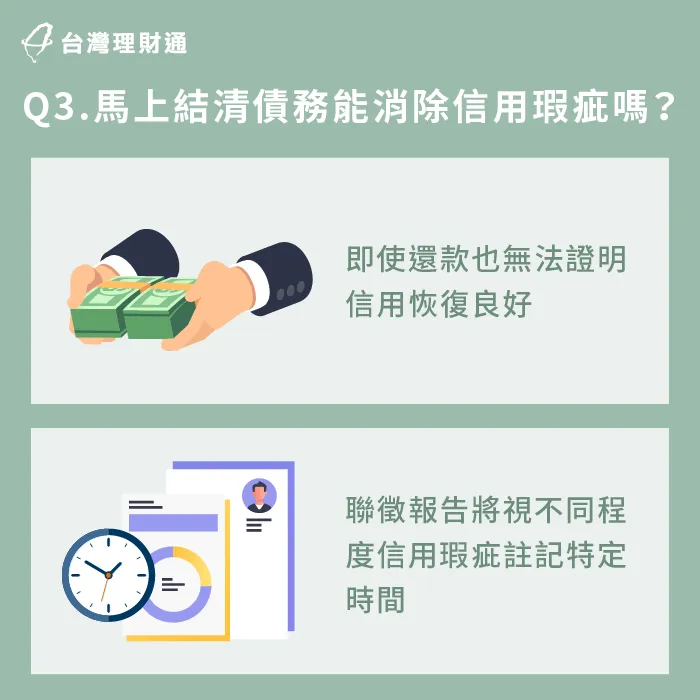 信用瑕疵、不良、破產等紀錄都註記在聯徵報告中,即使清償債務也需等待註記年限才能消除 結清負債可以消除信用瑕疵嗎-信用破產可以貸款嗎