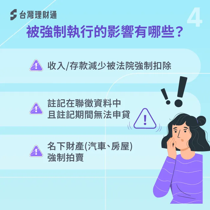 貸款未繳被強制執行的影響-貸款強制執行