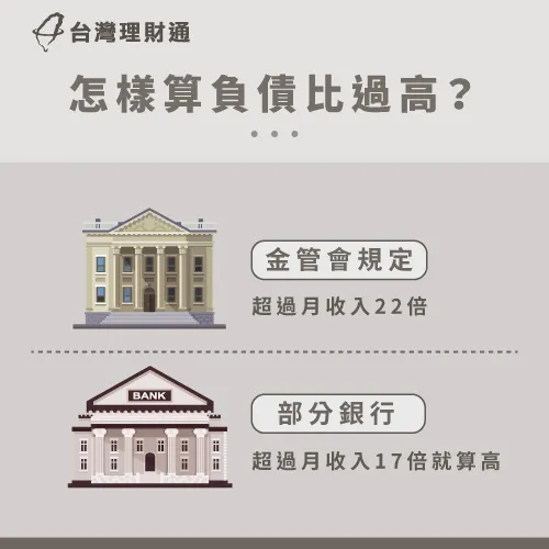 基本上只要負債比超過月收入17倍就算過高囉! 負債比過高定義-負債比過高怎麼定義