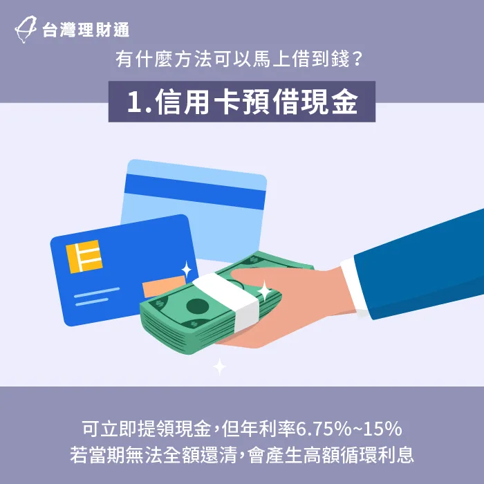 信用卡預借現金-有什麼方法可以馬上借到錢