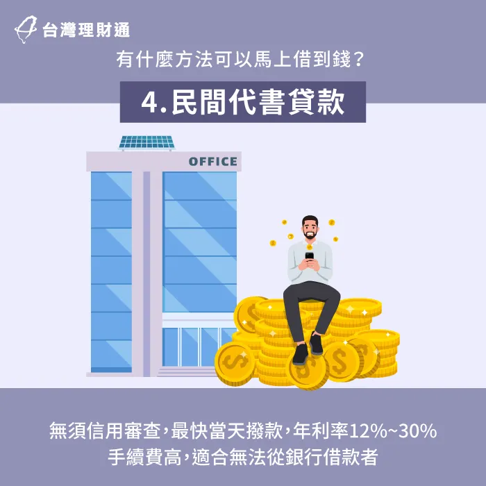 民間代書貸款-有什麼方法可以馬上借到錢