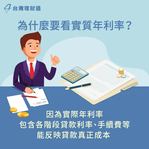 只看利率未必準確,實際年利率較能看出貸款實際負擔 為什麼要看實際年利率-實際年利率是什麼