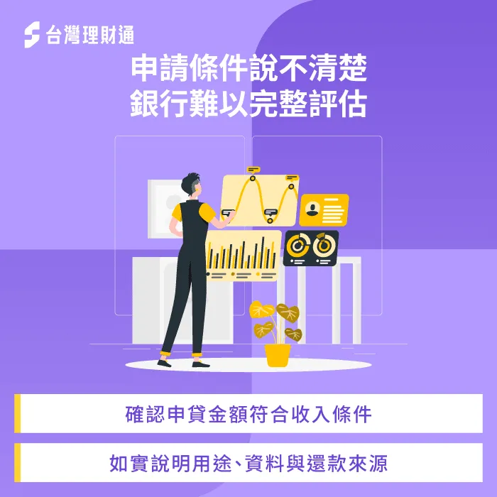 申貸資料不是填完就好,金額、用途與收入要對得上 申請資料-銀行為什麼不願意核貸