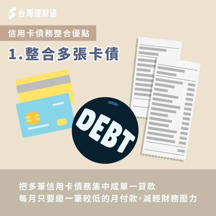 整合多張卡債降低月付金-信用卡債務 整合