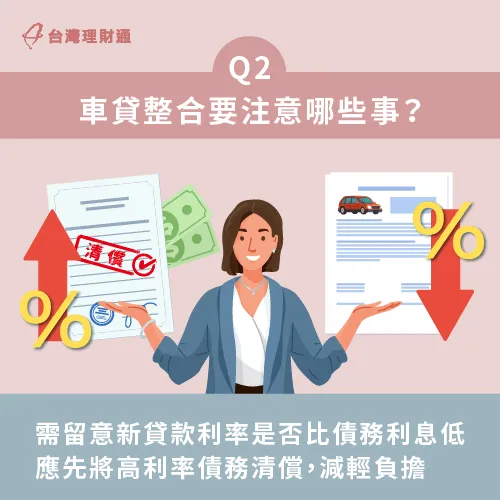 融資車貸整合注意事項-融資車貸整合