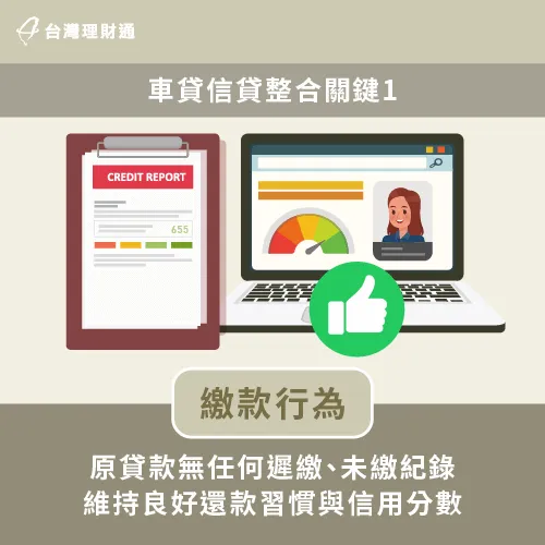 繳款紀錄會影響銀行審核意願-車貸信貸整合