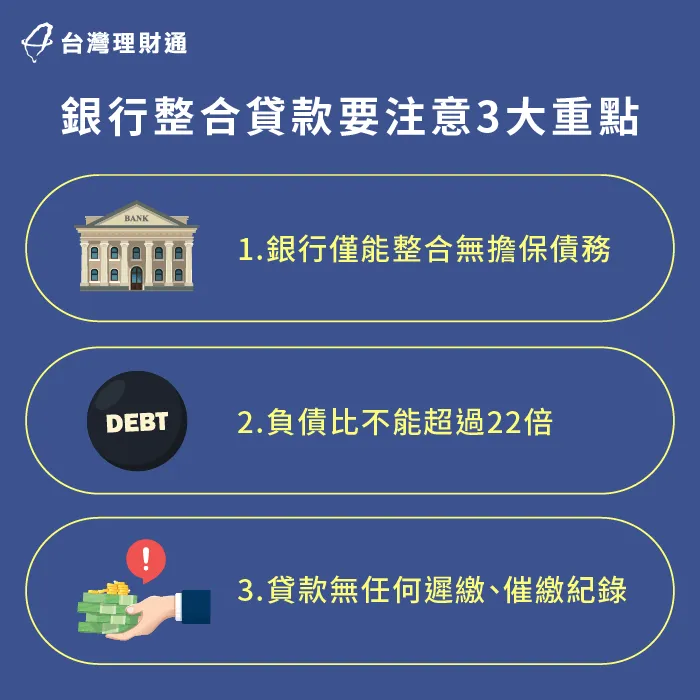 申請銀行整合貸款要注意的3個申貸關鍵-銀行整合債務
