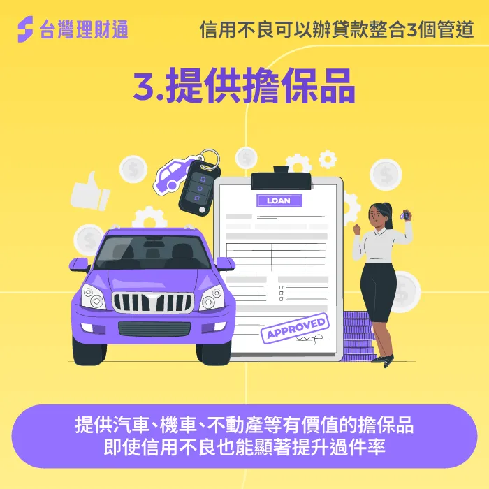 提供擔保品-信用不良可以辦貸款整合嗎