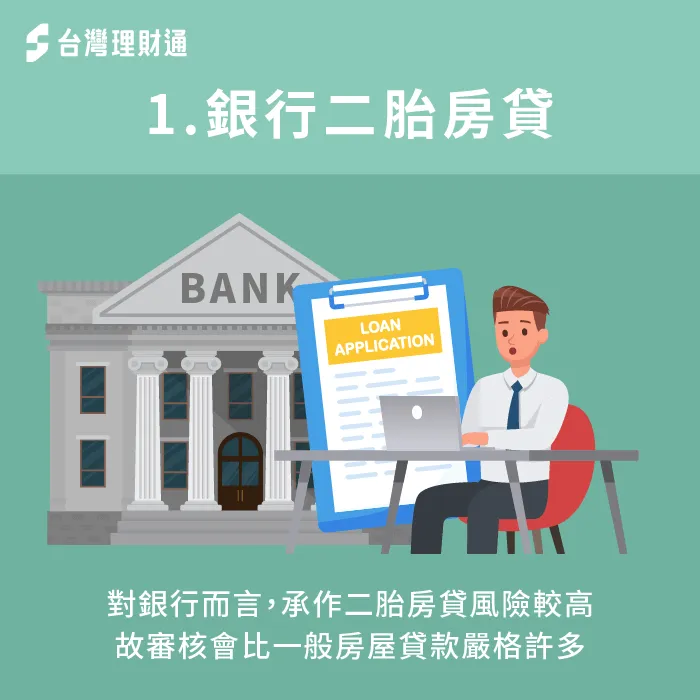 二胎房貸對承作銀行而言,需承擔的風險較高,因此審核也會比較嚴格 銀行二胎房貸審核較嚴格-房屋二胎 信用