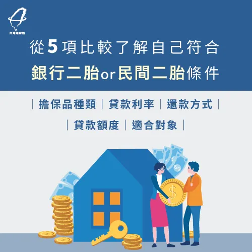 從5個面向深入分析銀行與民間貸款公司的二胎房貸條件 銀行與民間房屋二胎比較-二胎房貸條件