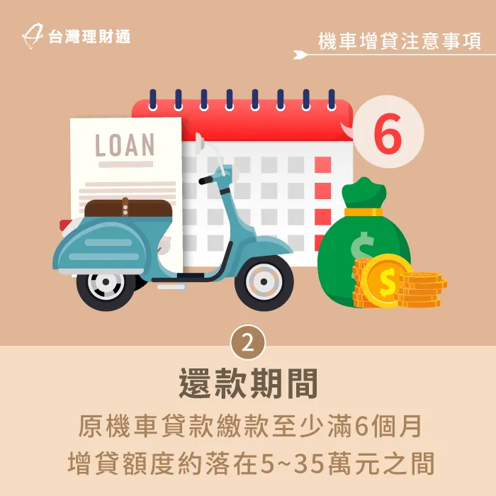 機車持有時間滿6個月以上-機車增貸可以貸多少