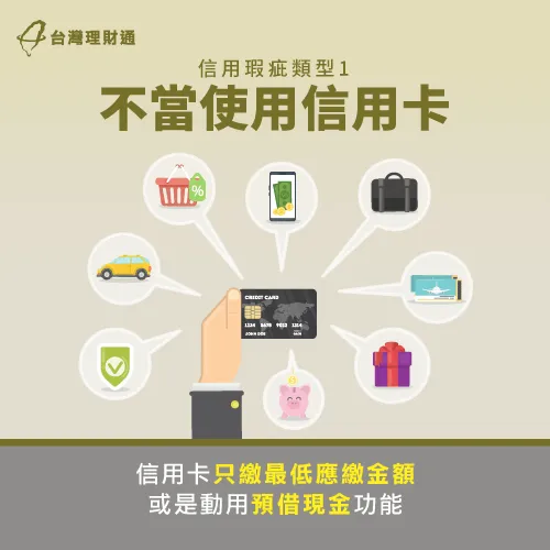 信用卡使用習慣不佳-信用不良 機車貸款